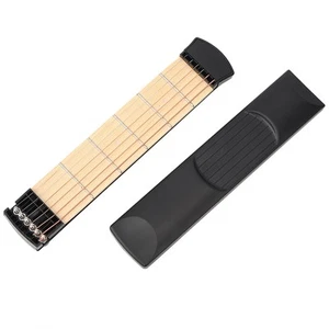 Neue Tragbare 6-Bund-Tasche Gitarre Linke Hand Für Anfänger Gitarren-Praxis- FOY - Picture 1 of 8