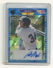 2021 Leaf Pro Set Metal 1989 Base Auto Blue Crystals JOE MACK #PA-JM1 16/25