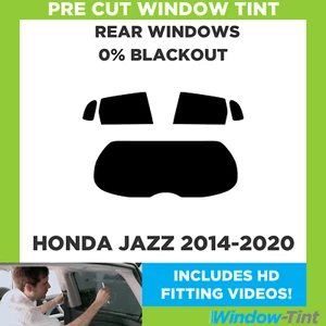 For Honda Jazz 2014-2020 Pre Cut Window Tint Rear 0% Blackout Film - Picture 1 of 10