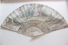 Antiker Fächer Handfächer Deutschland Adelsfamilie gemalt 18te Jahrhundert