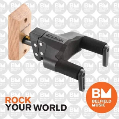 Hercules GSP38WB PLUS Guitar Hanger Wall Mount Stand Auto Grip Short Arm Wooden - image 1 of 2