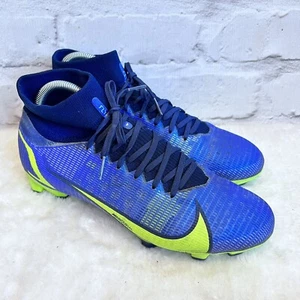 Nike Mercurial Superfly 8 Pro FG blau neongelb Fußballschuhe UK Größe 7 sehr guter Zustand - Bild 1 von 19