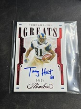 Torry Holt 2021 Flawless Greats Ruby Auto 04/15 #GR8-THO (On Card) (Inscribed)