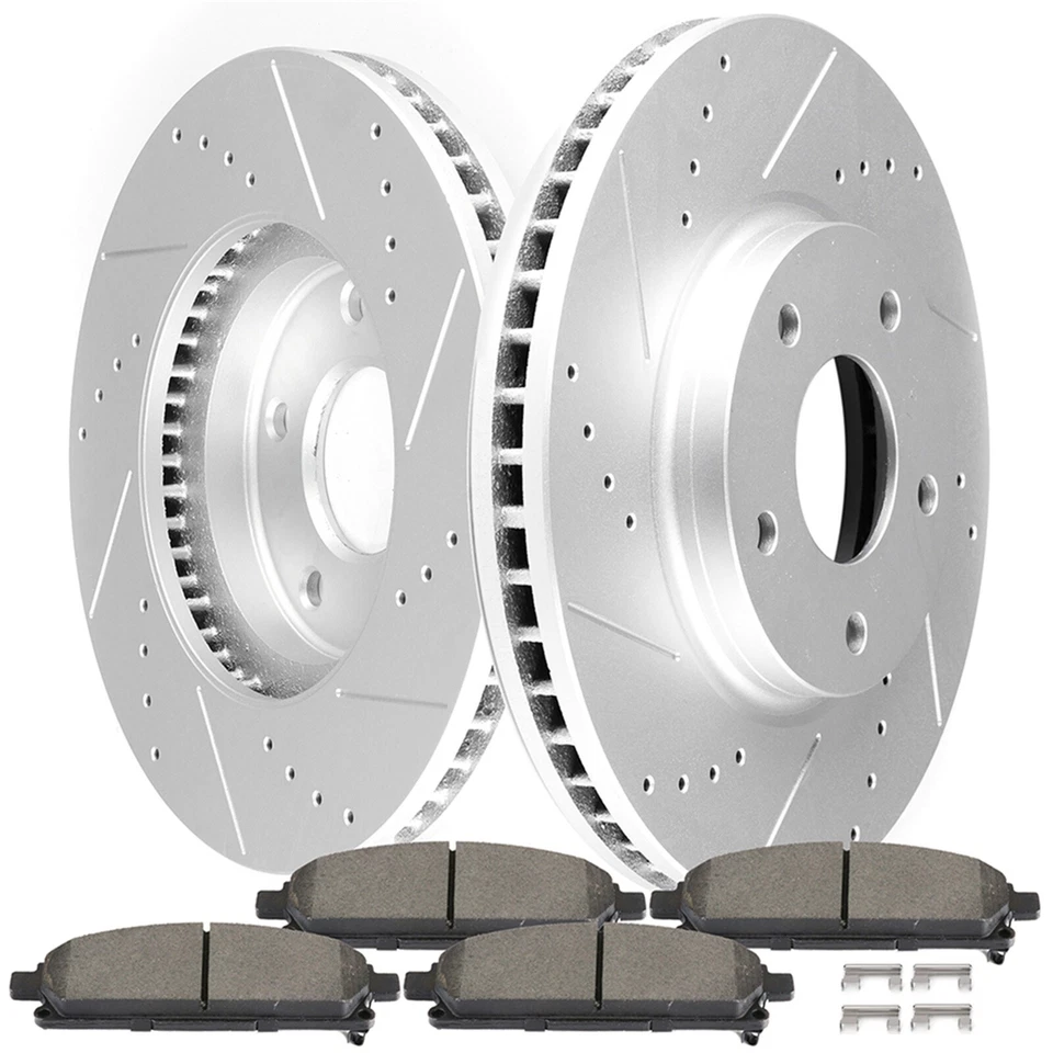 2X Brake Rotors 4X Metallic Pads Kit Front For 2004-2008 2009 Nissan Quest - Image 1 of 1