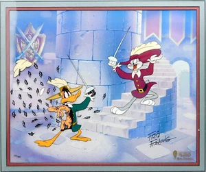 TWO MUSKETEERS Friz Freleng Cel Signed Limited Edition Cell Looney Tunes Art - Picture 1 of 6