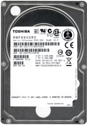 Hard Drive Toshiba MBF2600RC 600GB 10000U/Min 16MB Cache SAS-2 2.5'' Inch - Image 1 of 3