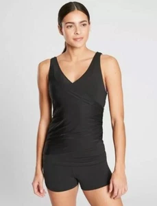 Neu mit Etikett Athleta Lotus gerafftes Tanktop schwarz Extra Small - Bild 1 von 3