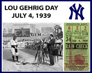 Lou Gehrig Day (July 4, 1939) Wall Art Poster - 8x10 Photo - Picture 1 of 1