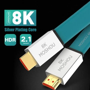 HDMI 2.1 Cables 8K@60Hz 48Gbps 4K@120 Hz for LG Samsung QLED TV Multimedia - Picture 1 of 11