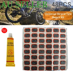 48PCS Patches Bicycle Motor Bike Tyre Tire Inner Tube Puncture Repair Kit VIC AU - Picture 1 of 5