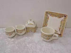 Lote de 5 piezas cerámica diseño servicio Tiffany Boutique cerámica Italia vintage - Imagen 1 de 11