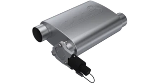 QTP 3in Weld-On 304SS Screamer Muffler w/Bolt-On QTEC Electric Cutout - Picture 1 of 8