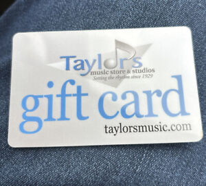 Taylor’s Music Music Store And Studio Gift Card $10 No Expiration