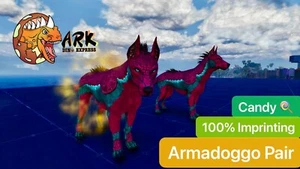 ark survival ascended pve Armadoggo Pair, Candy, 480(50) Weight, 100% Imprinting - Picture 1 of 2