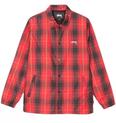 Stussy - Rain Jacket, Red Plaid, XL - Image 1 of 2