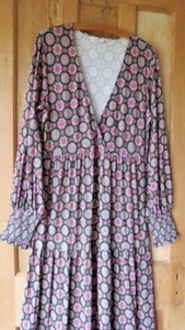 Boden gesmoktes Jersey-Maxikleid mit Bündchen Stufen Gr. 12 R - Bild 1 von 7