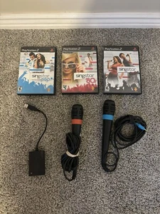 PlayStation 2 Singstar Bundle, Microphones, 80s, Rock, Complete Set - Picture 1 of 4