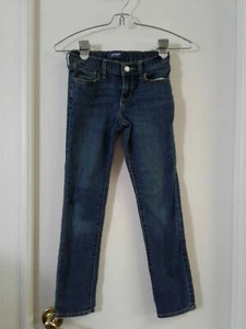 Old Navy Jeans Skinny Adjustable Waist Blue Denim Kids Size 8  - Picture 1 of 5