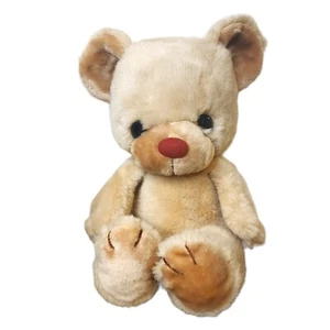 Peluche orsacchiotto vintage per la casa merchandising marrone chiaro marrone chiaro naso rosso Corea - Foto 1 di 4