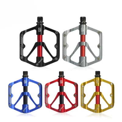 MTB Road Cycling Anti Slip Pedals 3 Bearing Seal Ultralight Wide Area Footboard - Image 1 of 4
