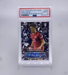2024 Topps Chrome Sapphire UEFA Euro Arda Guler Selections Black 3/10 PSA 10 - Picture 1 of 2