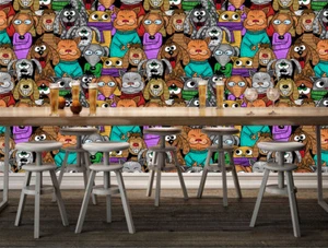 3D Animal Dog Cat 5788 Wallpaper Mural Wall Print Wall Wallpaper Murals US Lemon - Picture 1 of 5