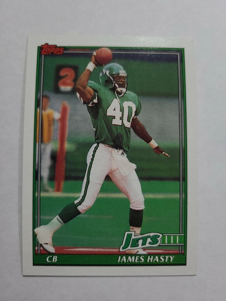 JAMES HASTY 1991 TOPPS FOOTBALL CARD # 480 D8175 - Image 1 of 1