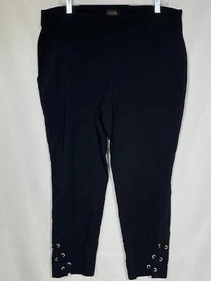 Pantalones para mujer Thalia Sodi negros de pierna ancha XL Foto 1 de 4