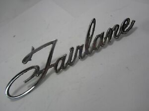 68-70 Ford Fairlane Quarter Panel Script Nameplate USED 