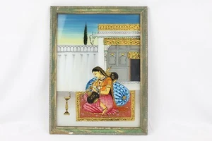 Intricato Ragini Gujari Vetro Pittura - Vintage Musicale Muro Arte,13-Inch Frame - Foto 1 di 11