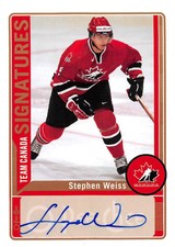 2012-13 O-Pee-Chee Team Canada Signatures Stephen Weiss AUTOGRAPH Panthers