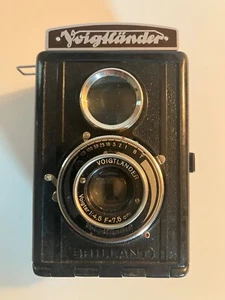 Voigtlander Brilliant TLR Camera Anastigmat Voigtar 1:4,5 F= 7,5cm Untested - Picture 1 of 6