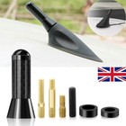 UNIVERSAL BLACK CARBON BEE STING SHORT STUBBY CAR MAST AERIAL ANTENNA ARIAL MINI