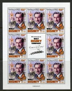 DJIBOUTI 2023 100th ANNIVERSARY OF THE WALT DISNEY COMPANY SHEET MINT NH - Picture 1 of 1