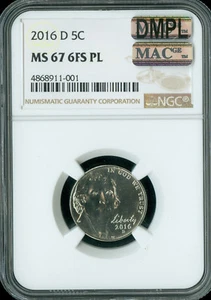 2016 D JEFFERSON NICKEL NGC MS67 FS PL MAC DMPL PQ FINEST REGISTRY . - Picture 1 of 4