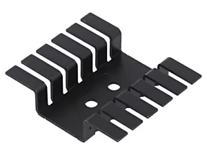 507222B00000G Heatsink: die-cut TO220 black L: 9.52mm W: 44.45mm H: 37.34mm A - Bild 1 von 1