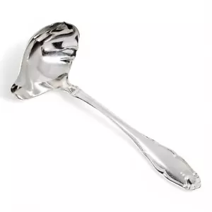 Antike dänische Art Deco massive Silber geriffelte Saucen-/Sahnekelle von Grann & Laglye - Bild 1 von 12