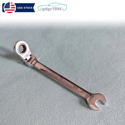 10mm Metric Flexible Head Ratcheting Wrench Spanner Tool Metric Flex Head - Image 1 of 4