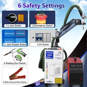 🔥1500W 5-in-1 Fiber Laser Welding Cleaning Machine Battery Welder Dule Pendulum - Picture 1 of 20