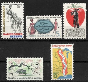 #1315-#1319 1966 US PORTO LOT mit fünf Briefmarken, postfrisch - Bild 1 von 2