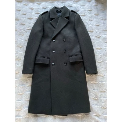 NWOT H&M Wool Blend Tailored Double Breasted Overcoat Preppy Old Money Classic  - Image 1 of 4