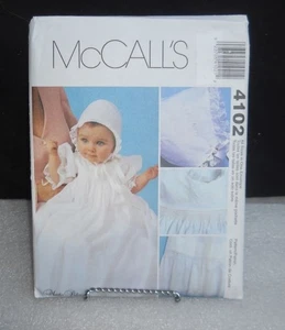 McCalls #4102   Smocked Christening Gown Pattern Martha Pullen S-XL Uncut F/F - Picture 1 of 2