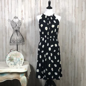 Kate Spade Daisy Punkte Neckholder Krepp Kleid Größe 8 - Bild 1 von 10