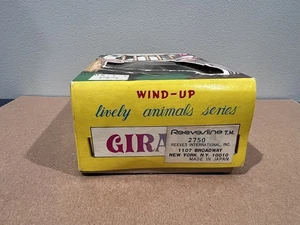 Vintage Blechspielzeug laufende Giraffe Aufziehschlüssel Googly Eyes Retro Spielzeug 6 Zoll in Box - Bild 1 von 7