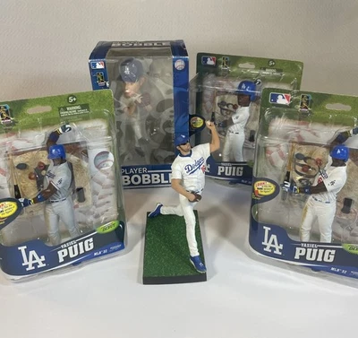 McFarlane LA Dodgers Action Figure Lot Yasiel Puig, 1 Rare, Kershaw, Ethier - Image 1 of 4