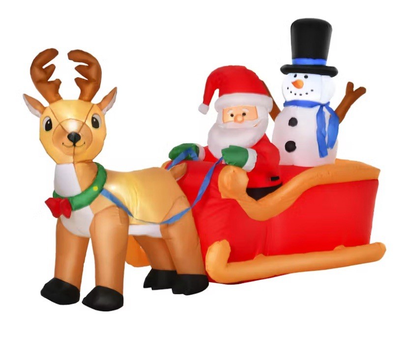 Generisch Hirschschlitten-Weihnachtsmann-Statue - 2D-Acryl