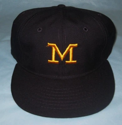 Vintage Roman Pro Model NCAA Michigan Wolverines Hat Cap Fitted 7 1/4 NEW - Image 1 of 4