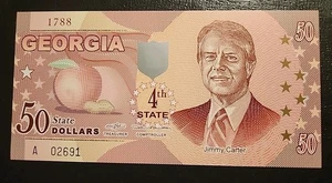 USA Staaten, Georgia, 50 $, Polymer, ND (2014), P-N/L, UNC Jimmy Carter F - Bild 1 von 2