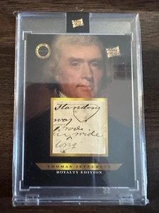2025 Pieces Of The Past Royalty Thomas Jefferson Handwriting Relic! - Picture 1 of 2