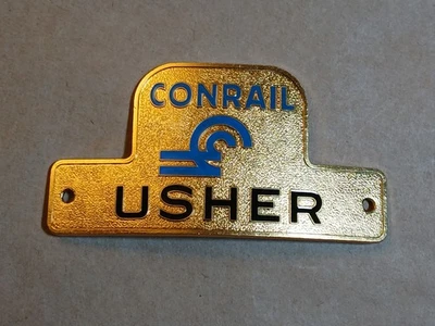 Insignia de sombrero vintage CONRAIL USHER Foto 1 de 2